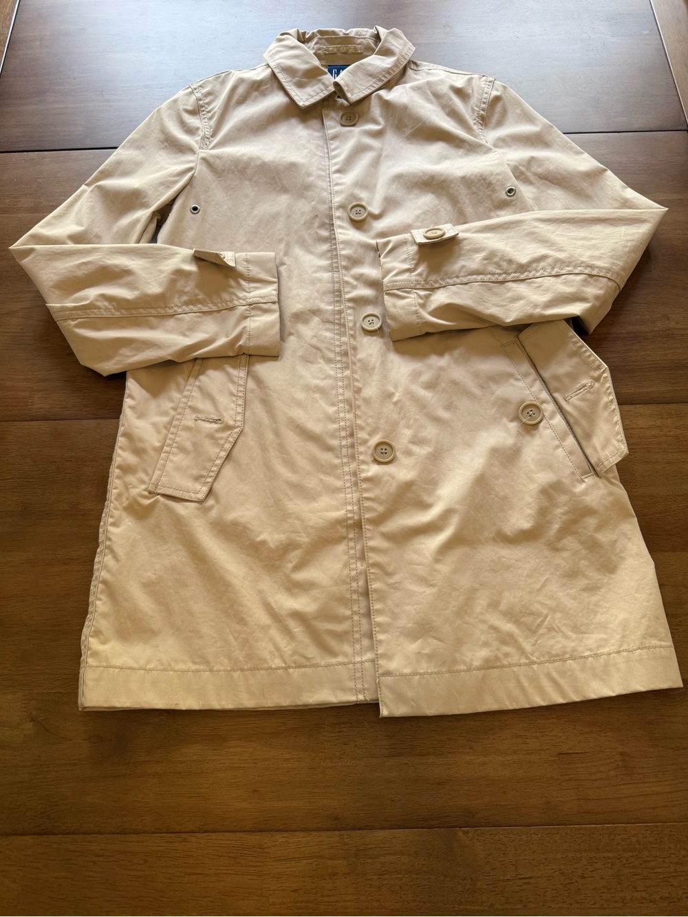 GAP Beige Rain Coat Trench Jacket Women’s XS Lightweight Button Front